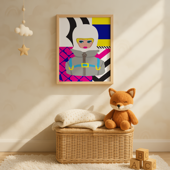 Barbie Pop Art Cubism Wall Art Print