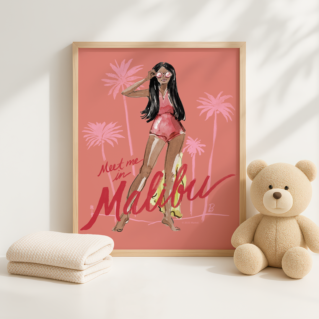 Barbie Meet Me in Malibu Wall Art Landscape Print