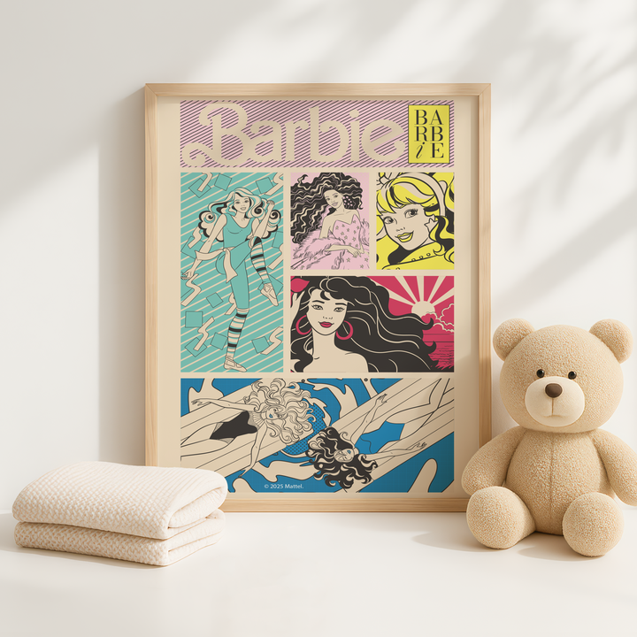 Barbie Retro Comic Print