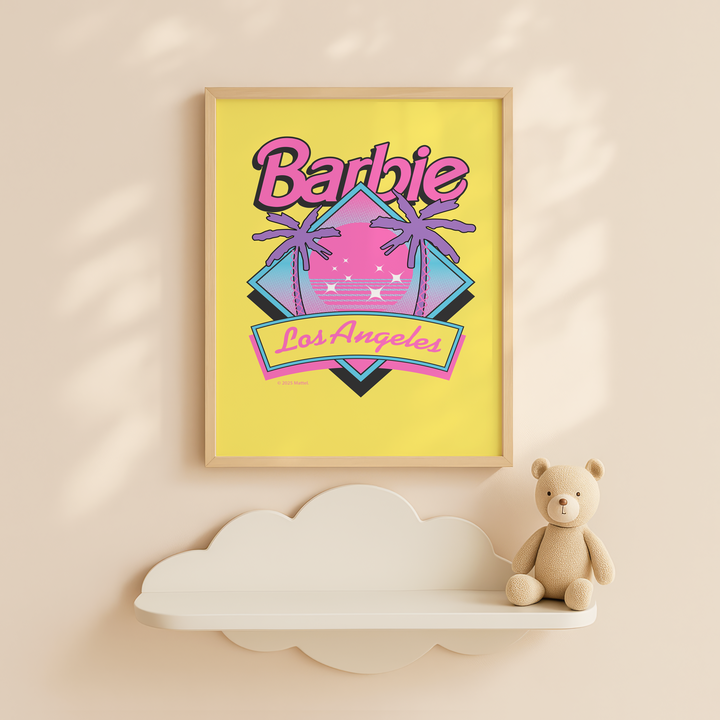 Barbie Los Angelas Retro Summer Poster