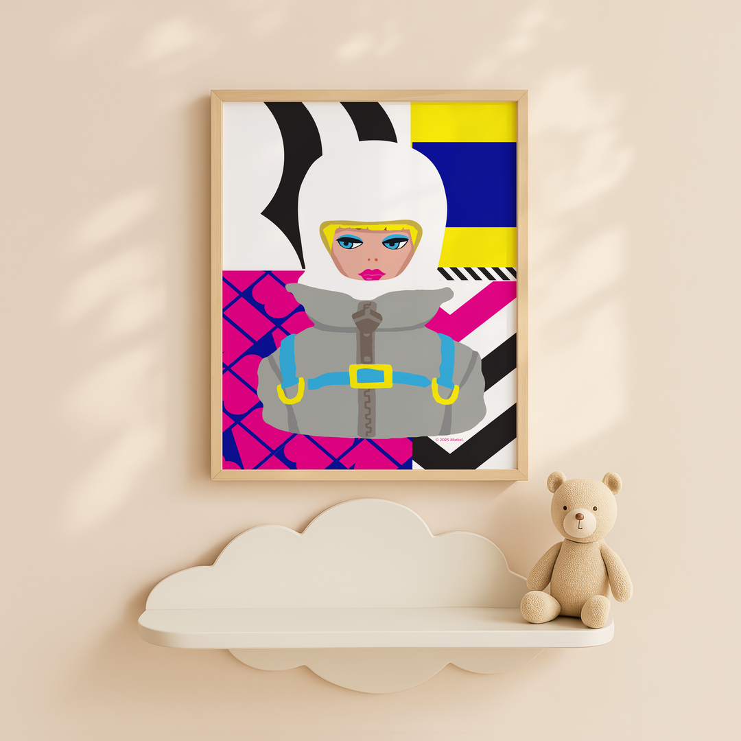 Barbie Pop Art Cubism Wall Art Print