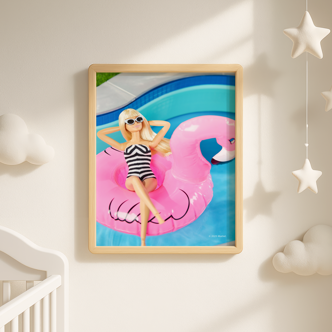 Barbie Pink Palms Print