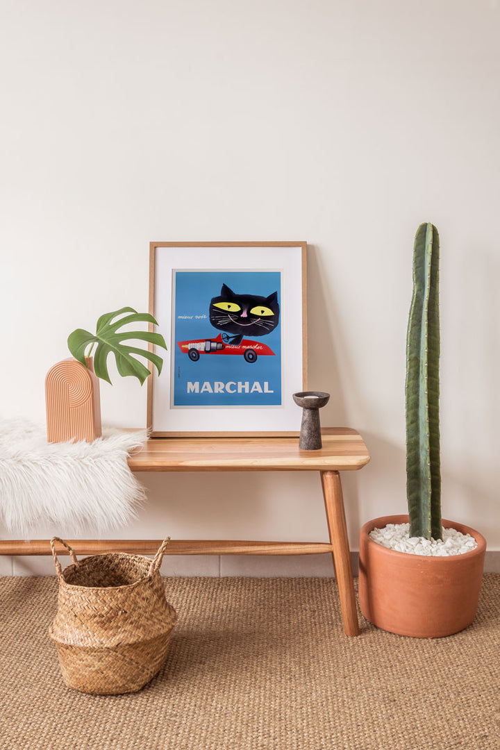 Vintage French Cat Wall Art by Marchal