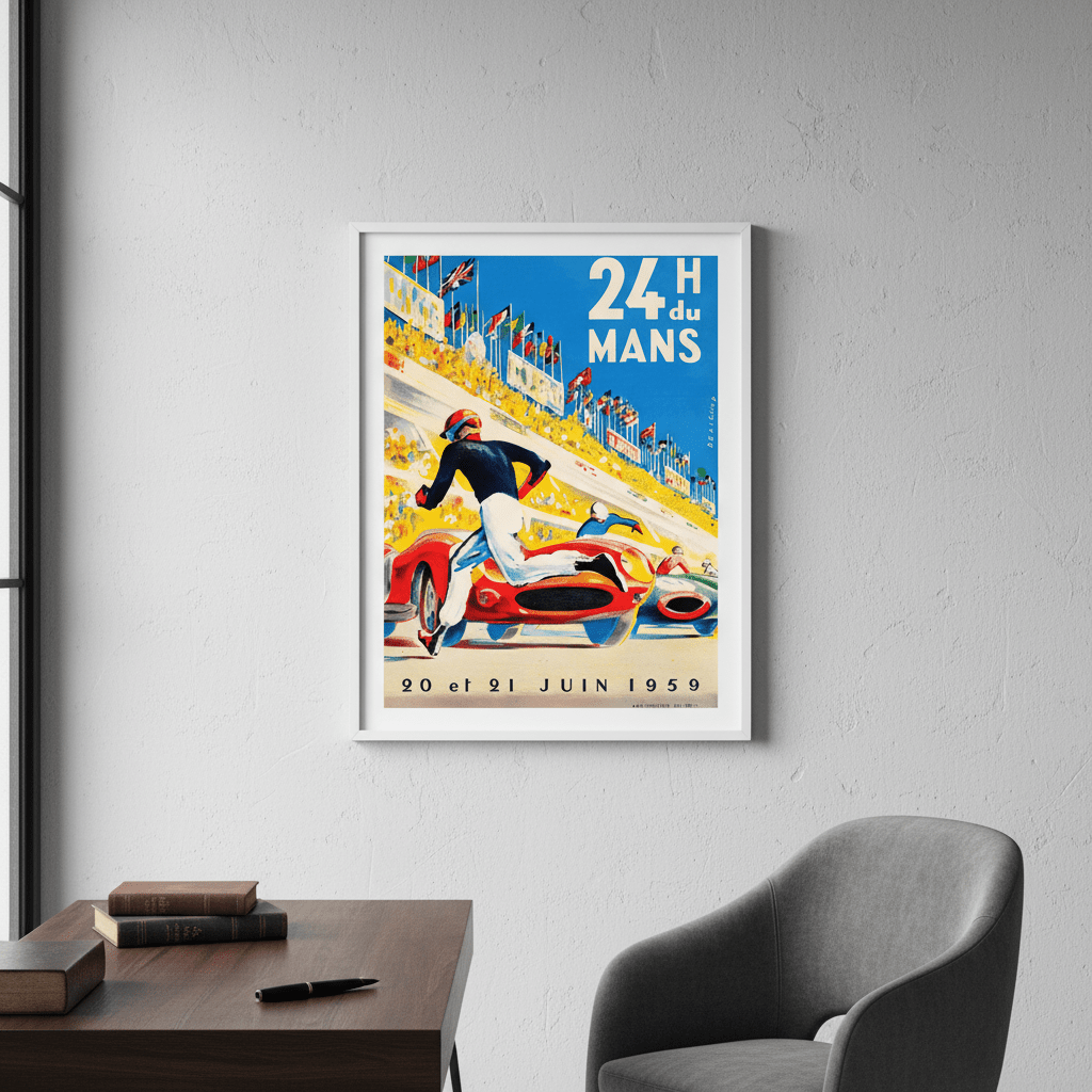 24 Hours of Le Mans 1959 Vintage Poster wall - art - picture - poster