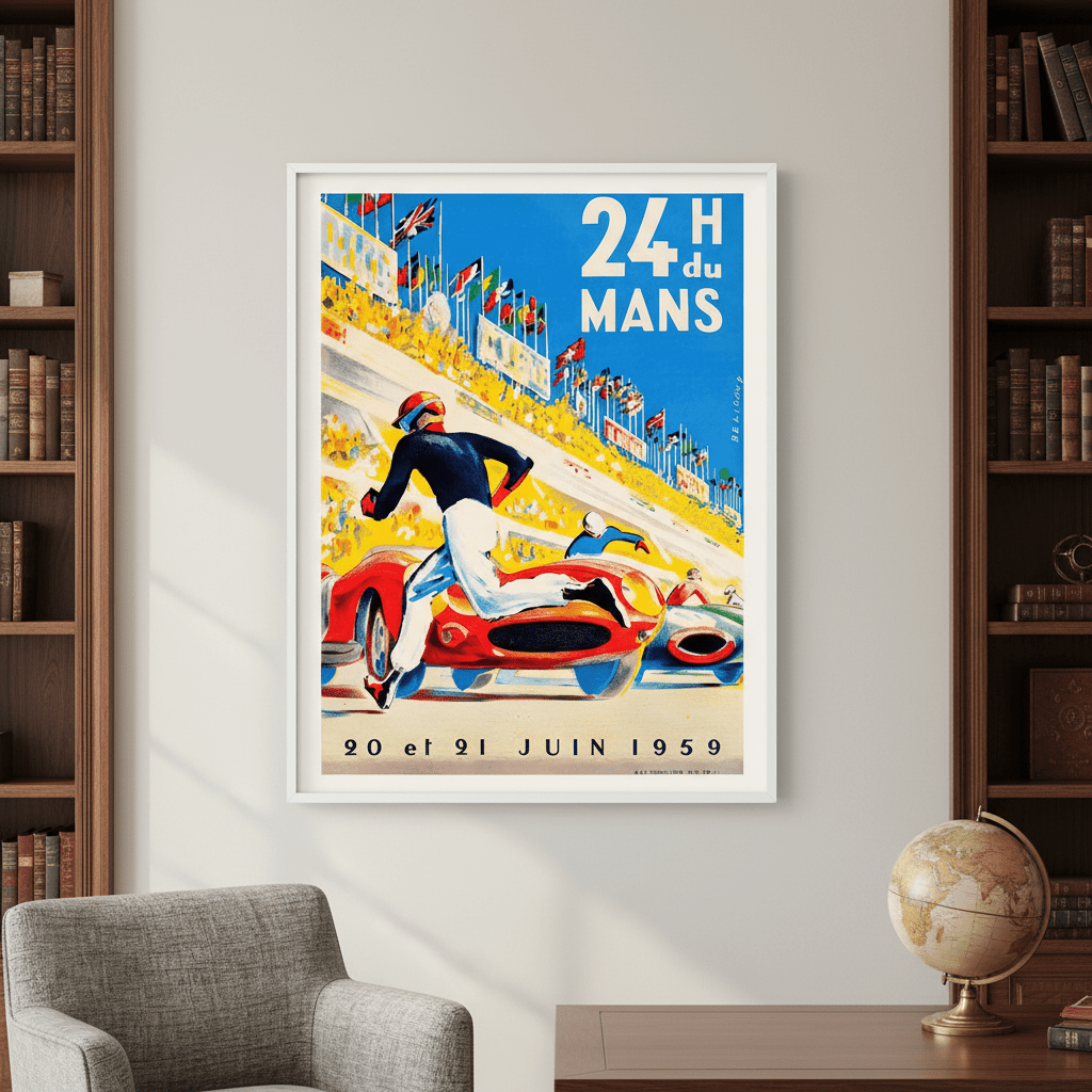 24 Hours of Le Mans 1959 Vintage Poster wall - art - picture - poster