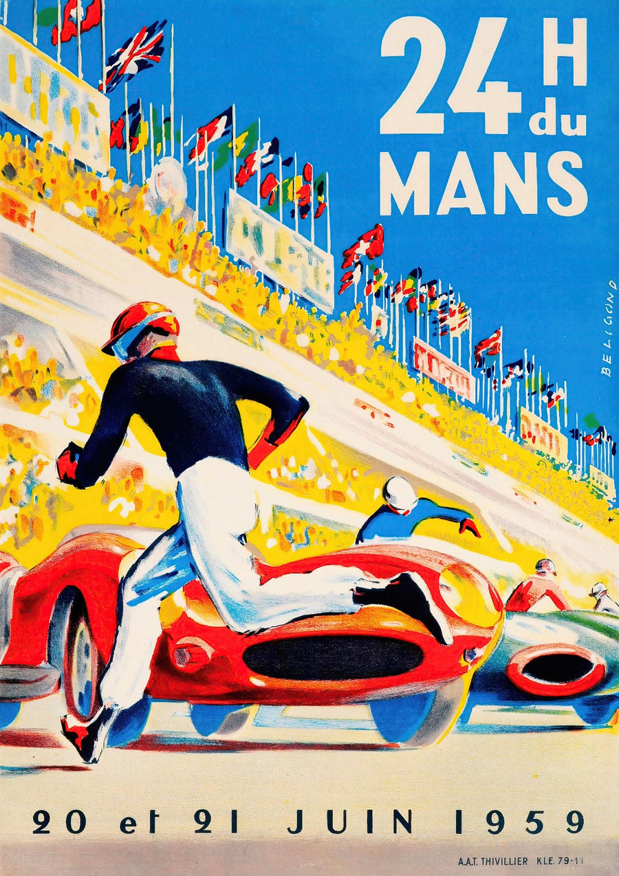 24 Hours of Le Mans 1959 Vintage Poster