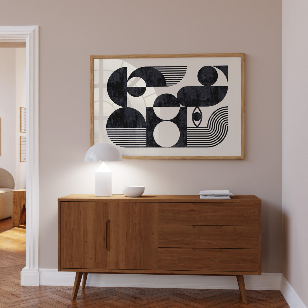 All Seeing Eye Abstract Landscape by Maison Bootsy,living room,gallery wall,timber border