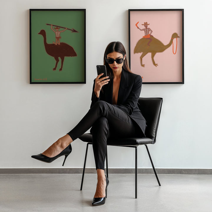 Legends & Spear Set of 2 Indigenous Wall Art by Domica Hill