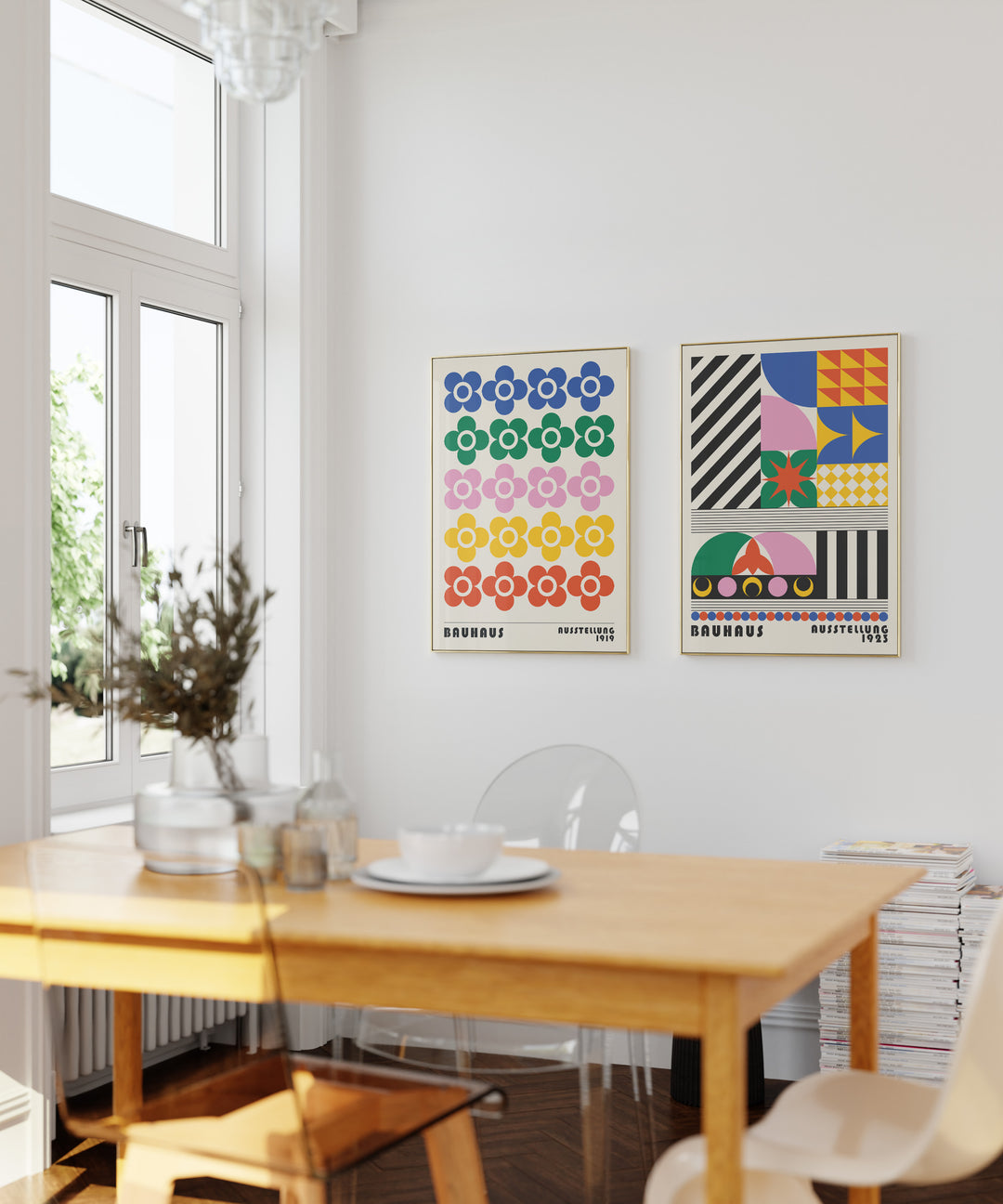 Bauhaus Flower Maze Set of 2 Prints