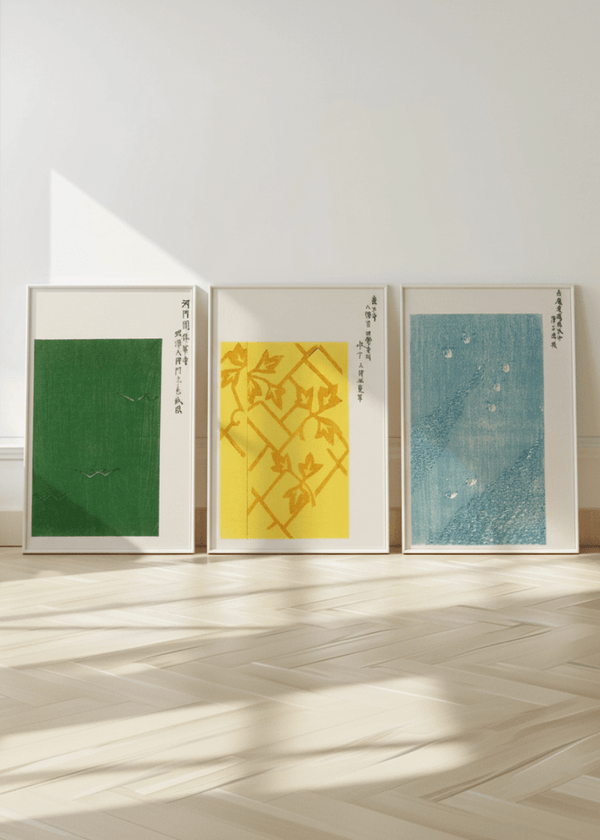 3 Japanese Trio Matching Prints by Taguchi Tomoko