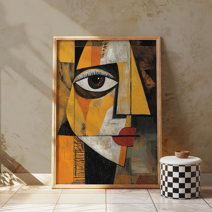 Divided Vision Cubism Artwork,gallery wall,timber  border