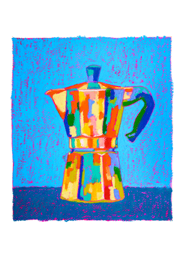 Italian Coffee Pot by Julia Ockert,frame