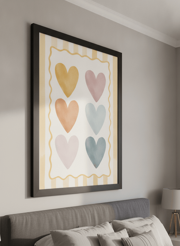 6 Hearts By Menina Lisboa | Art & Canvas Print