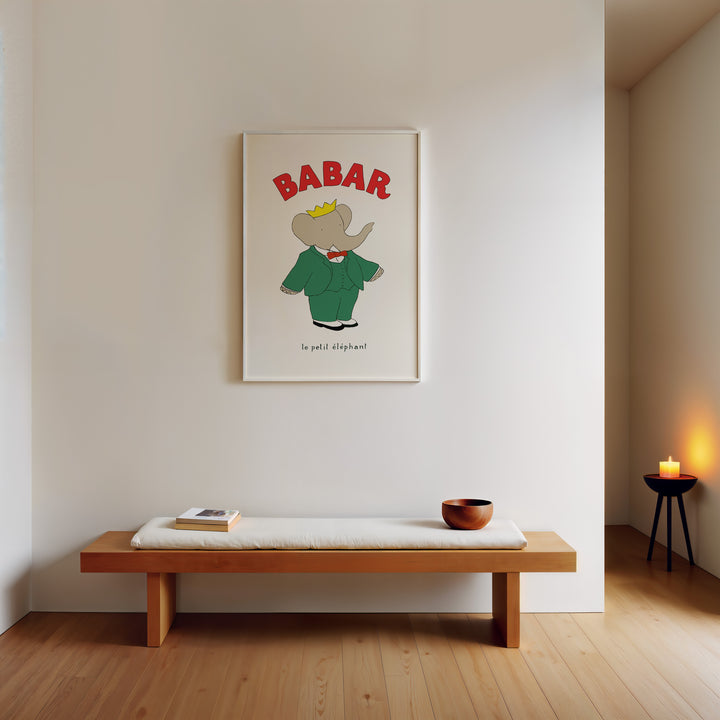 Babar The Original Kids Print,galleryhallway,timber border