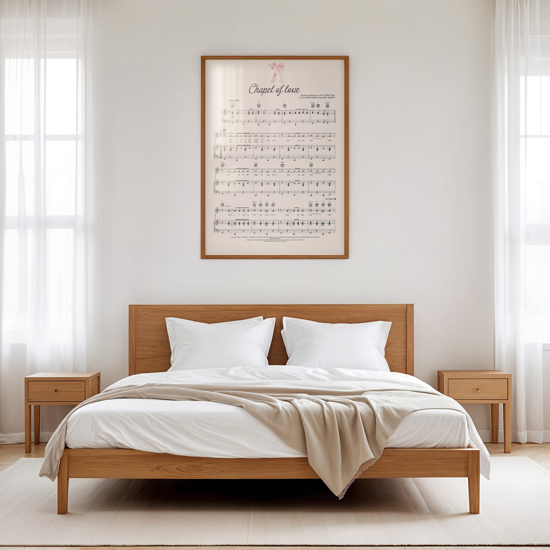 Chapel of Love Music Poster.bedroom,timber border