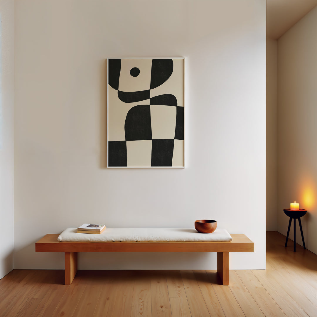 Beige and Black Animal Abstract by Maison,living room,white border