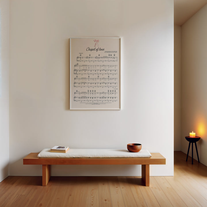 Chapel of Love Music Poster.livingroom,timber border