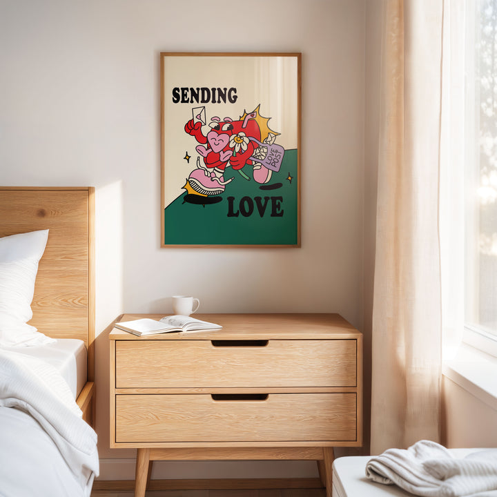 Sending Love Mail by Violetta Derlemenko,bedroom,timber border