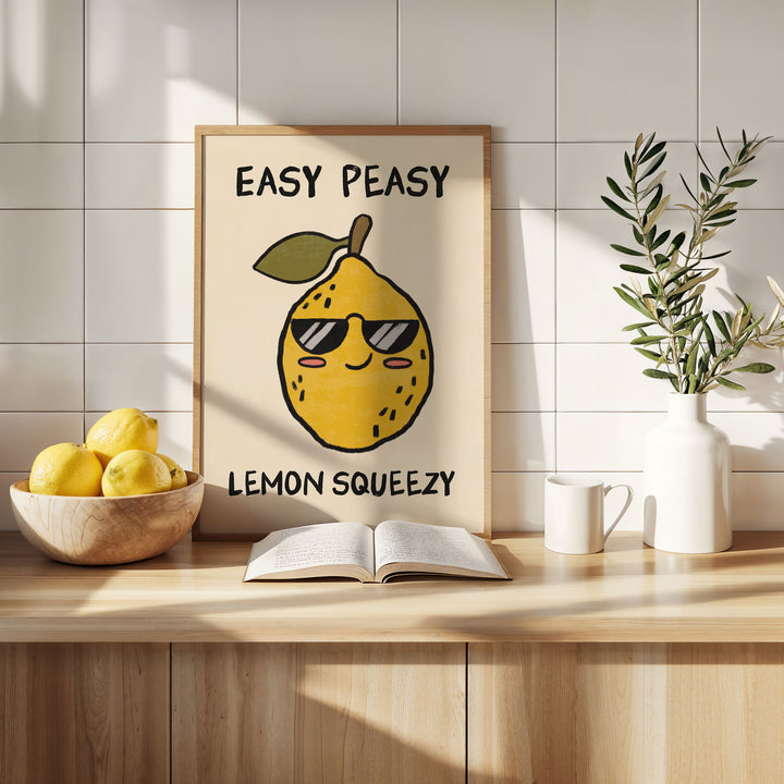 Easy Peasy Lemon Squeezy Kitchen Art,kitchen,timber border