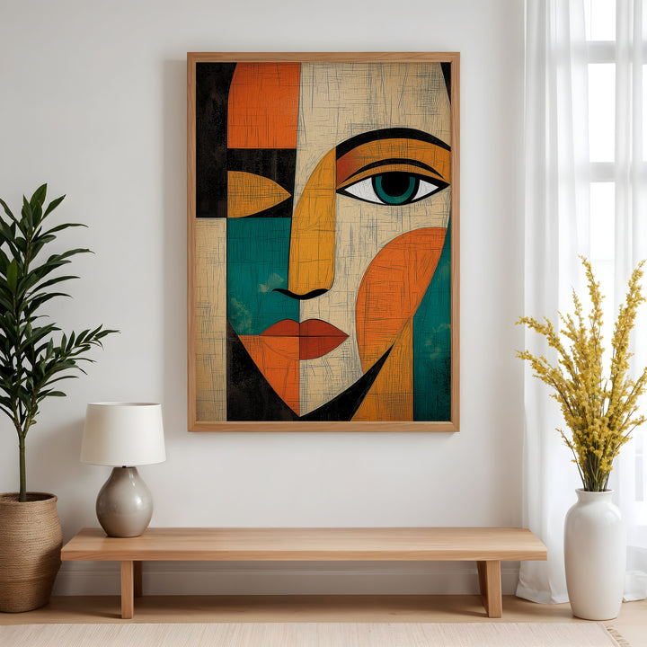 The Quiet Muse Print,gallery wall,timber border