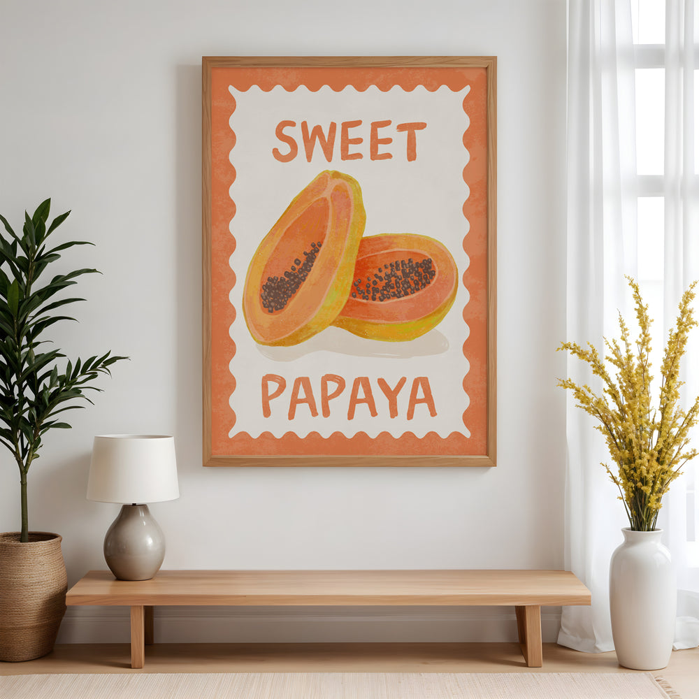 Sweet papaya,gallery wall,hall way,timber border