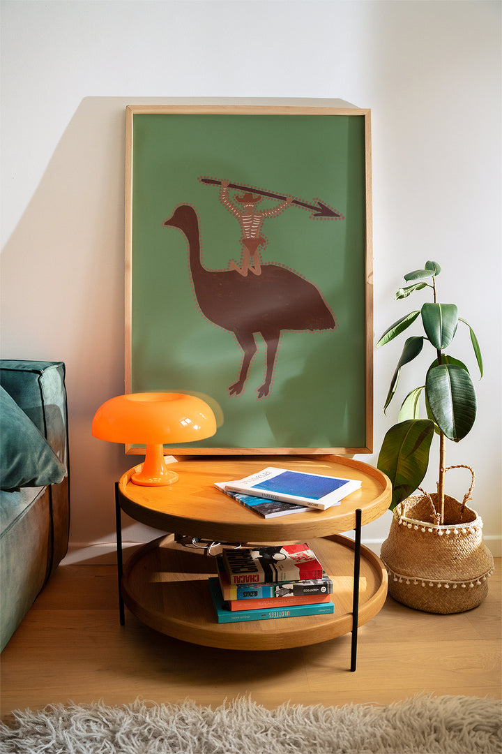 Feathers & Spear Portrait Indigenous Artwork by Domica Hill