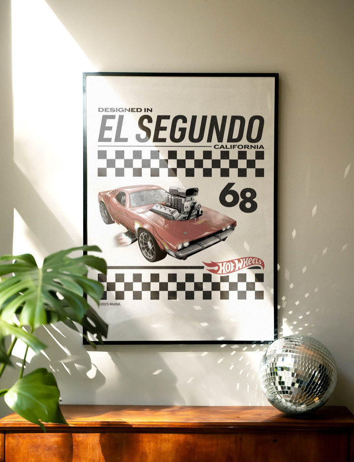 Hot Wheels Designed in California 68 Retro Print