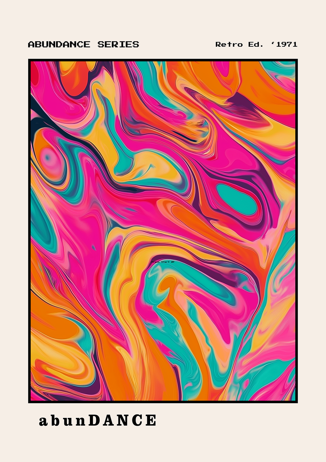 Abundance Retro Aura Poster,frame