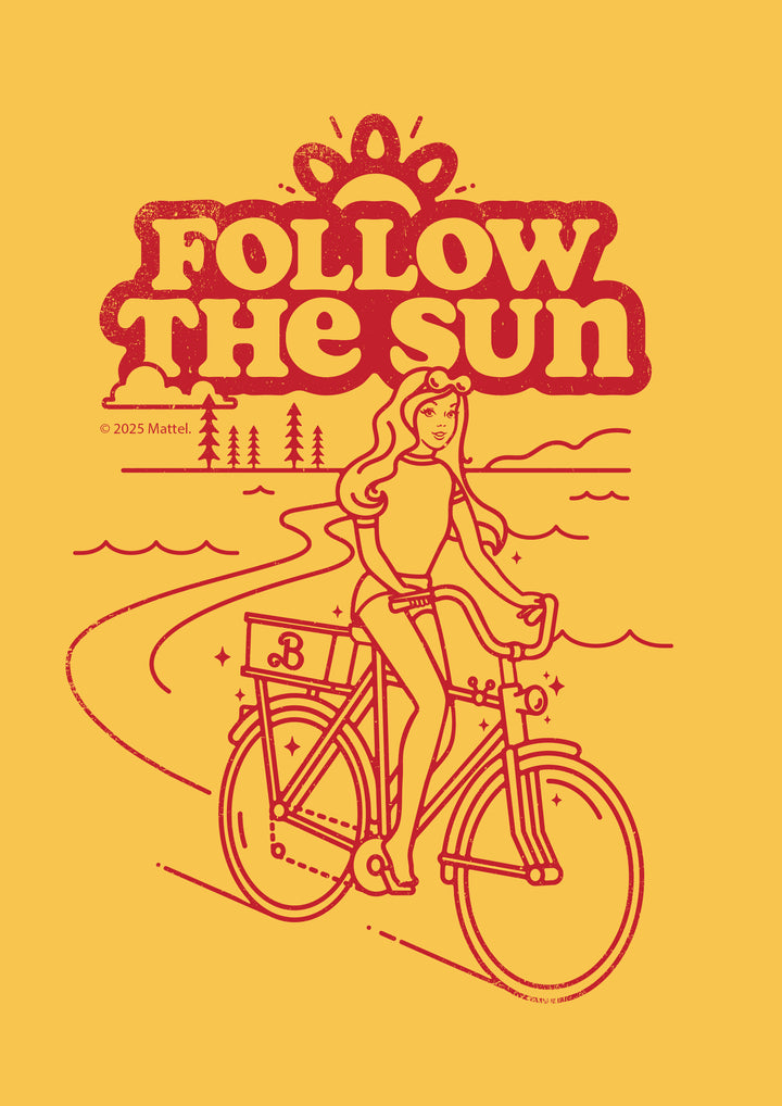 Barbie Follow The Sun Retro Wall Art Print Frame