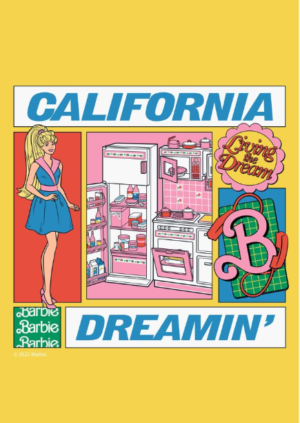 Barbie California Dreamin Wall Art Print,frame