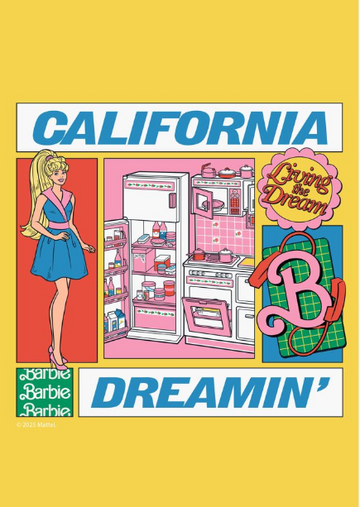 Barbie California Dreamin Wall Art Print,frame