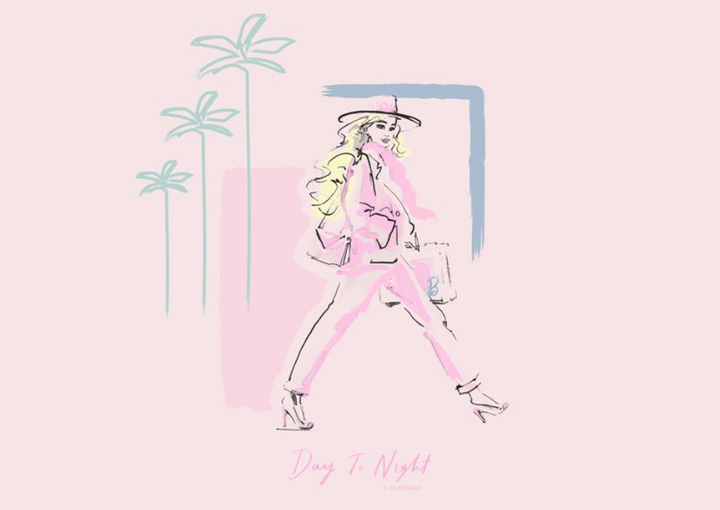 Barbie Day To Night Landscape Wall Art Print,frame