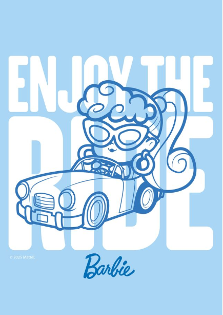 Barbie Enjoy The Ride Portrait Print,frame