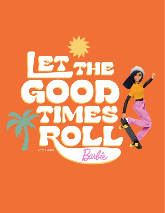 Barbie Let the Good Times Roll Print,frame