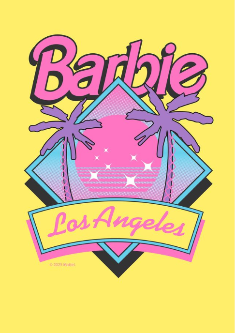 Barbie Los Angelas Retro Summer Poster,frame