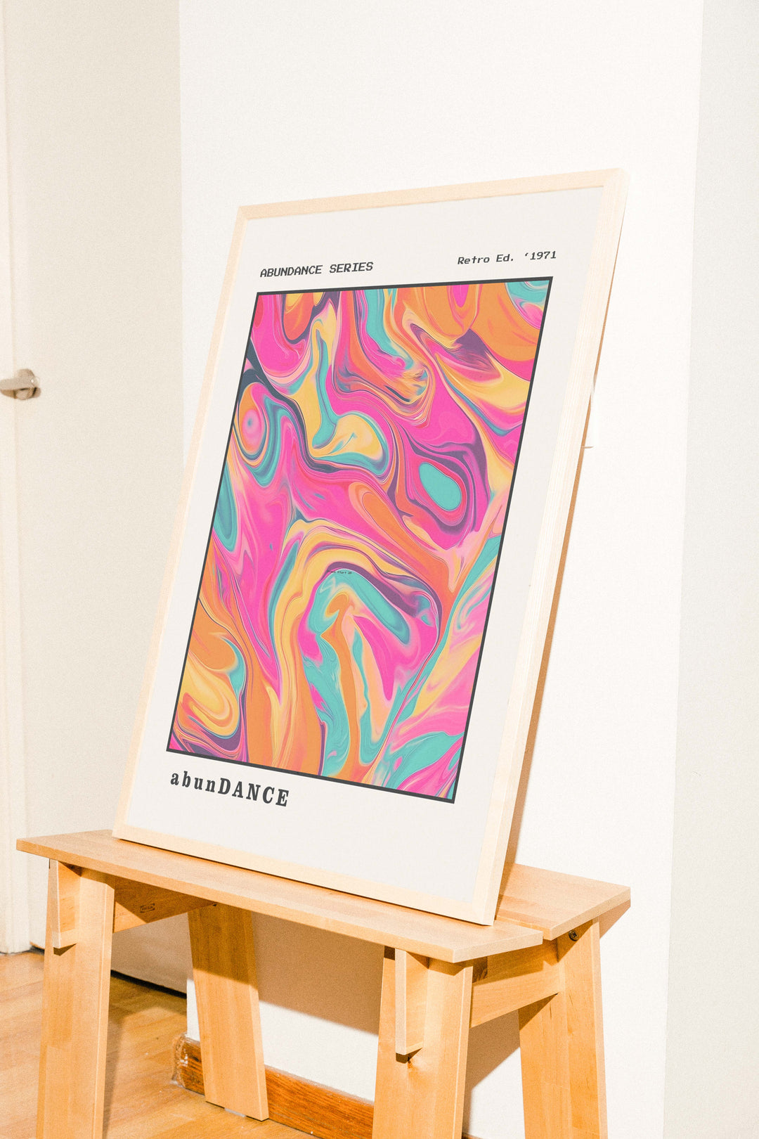 Abundance Retro Aura Poster,study,timber border