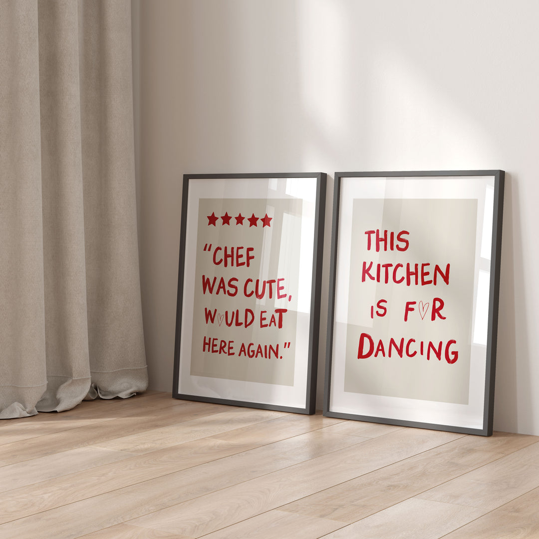 Kitchen Dancing Set of 2,living room,black border