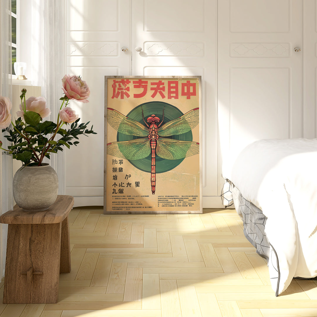 Moth Vinyl Wall Art,bedroom,timber border