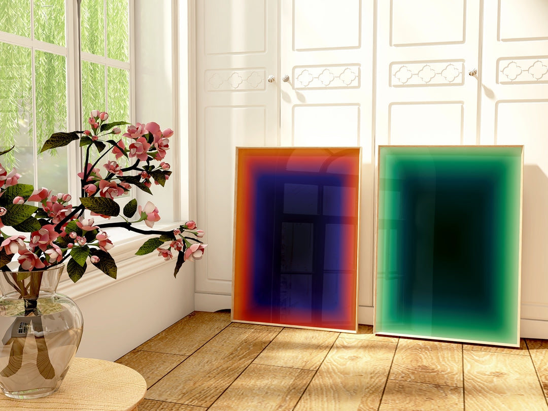 Inner Eclipse Set of 2 Abstract Tonal Pair