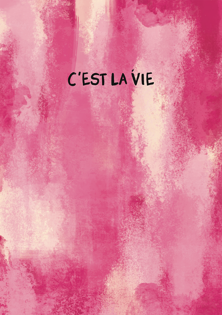 Cest La Vie Pink Wall Art fun,frame