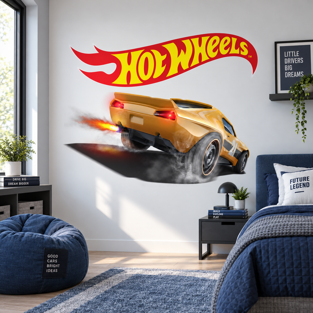 Hot Wheels: Blaze Runner Wall Car Kids Sticker Decal