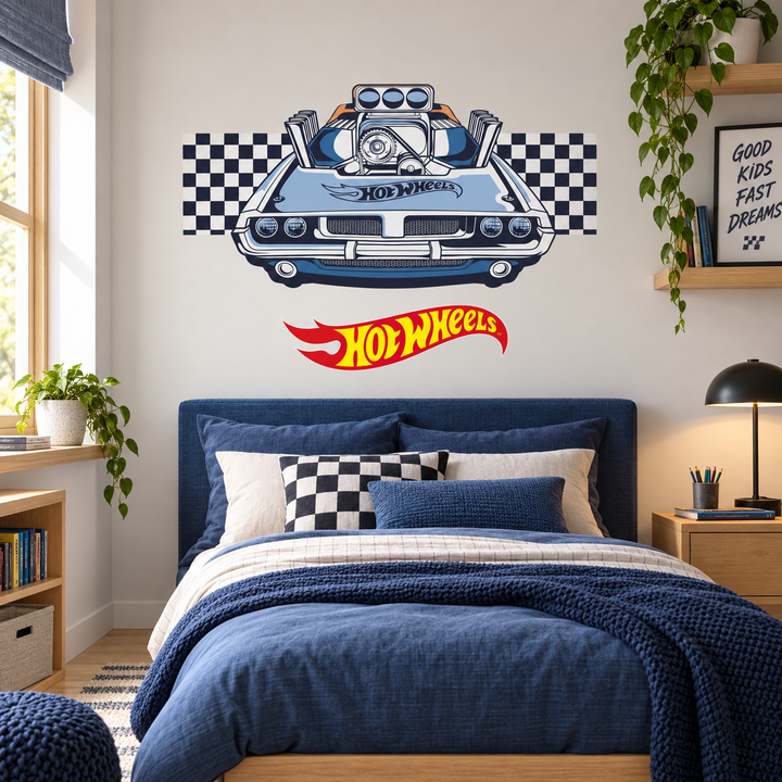 Hot Wheels: Muscle Power Car Wall Decal Sticker Set