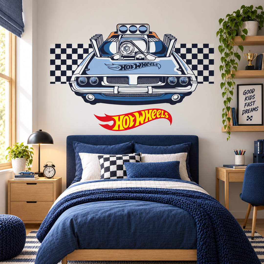 Hot Wheels: Muscle Power Car Wall Decal Sticker Set
