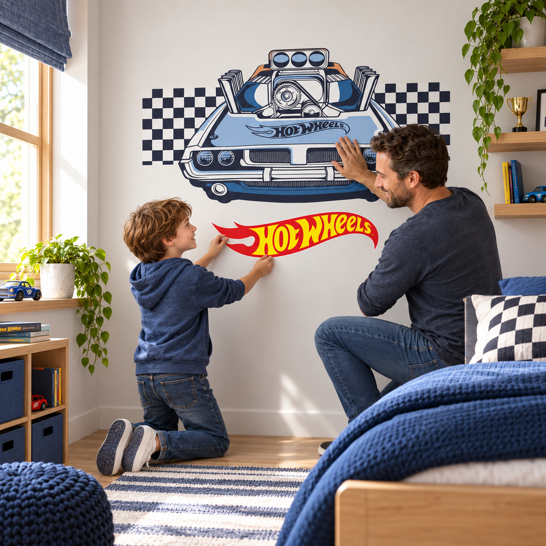 Hot Wheels: Muscle Power Car Wall Decal Sticker Set