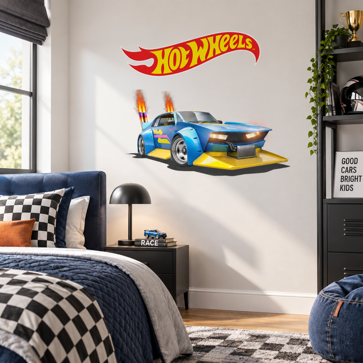 Hot Wheels: Turbo Burn Pack Kids Sticker Car Decal