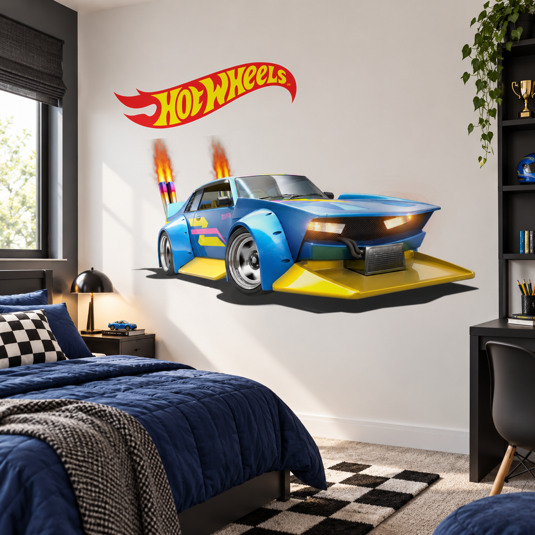 Hot Wheels: Turbo Burn Pack Kids Sticker Car Decal