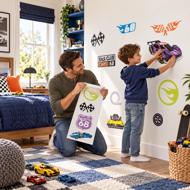 Hot Wheels: Ultimate Racers Wall Car Sticker Decal Pack