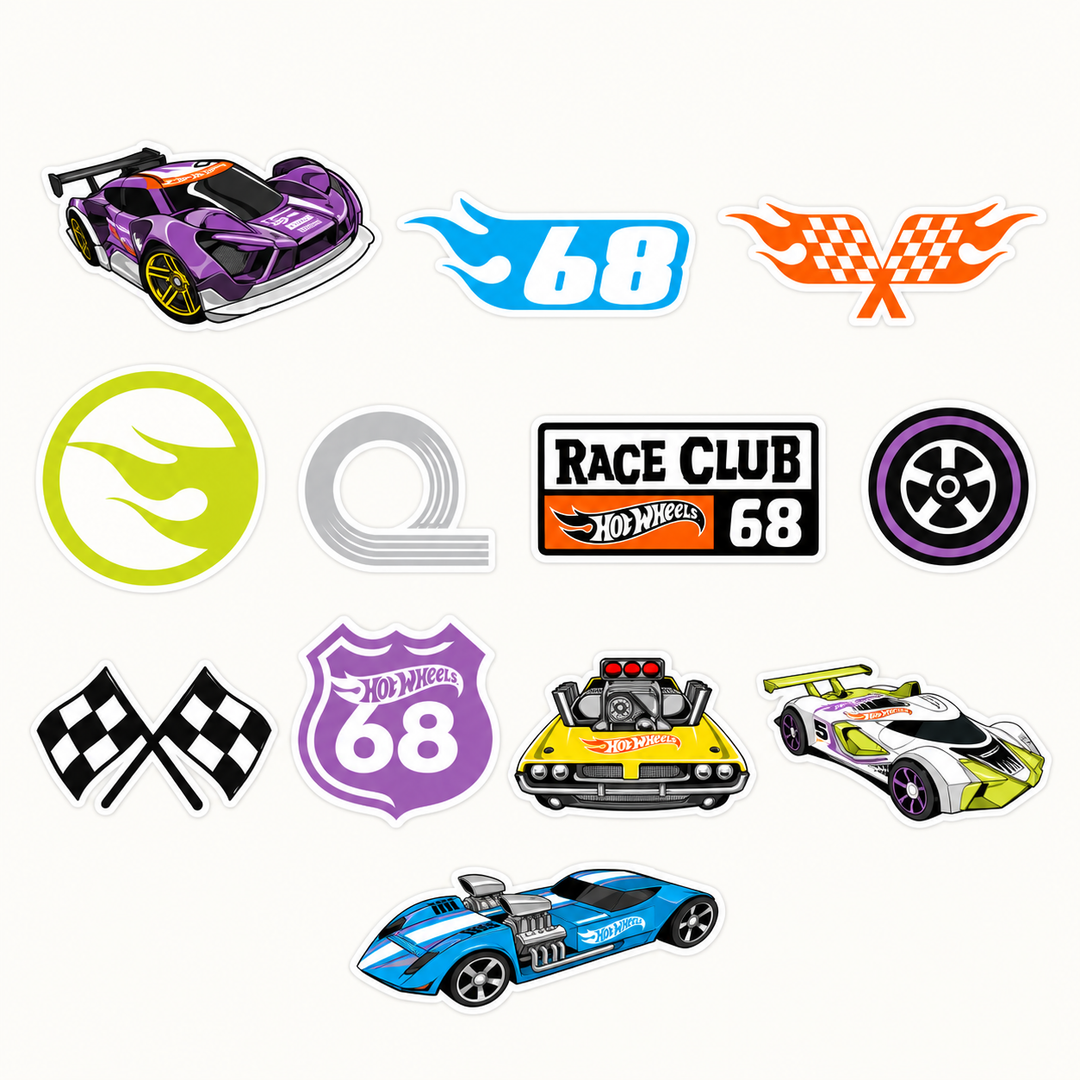 Hot Wheels: Ultimate Racers Wall Car Sticker Decal Pack
