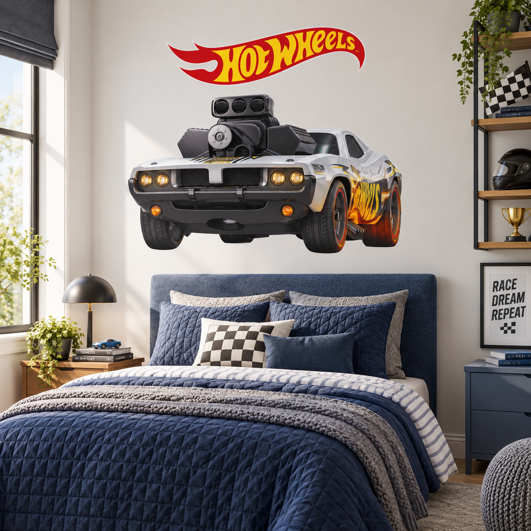 Hot Wheels: Nitro Charger Wall Sticker Kids Car Decal