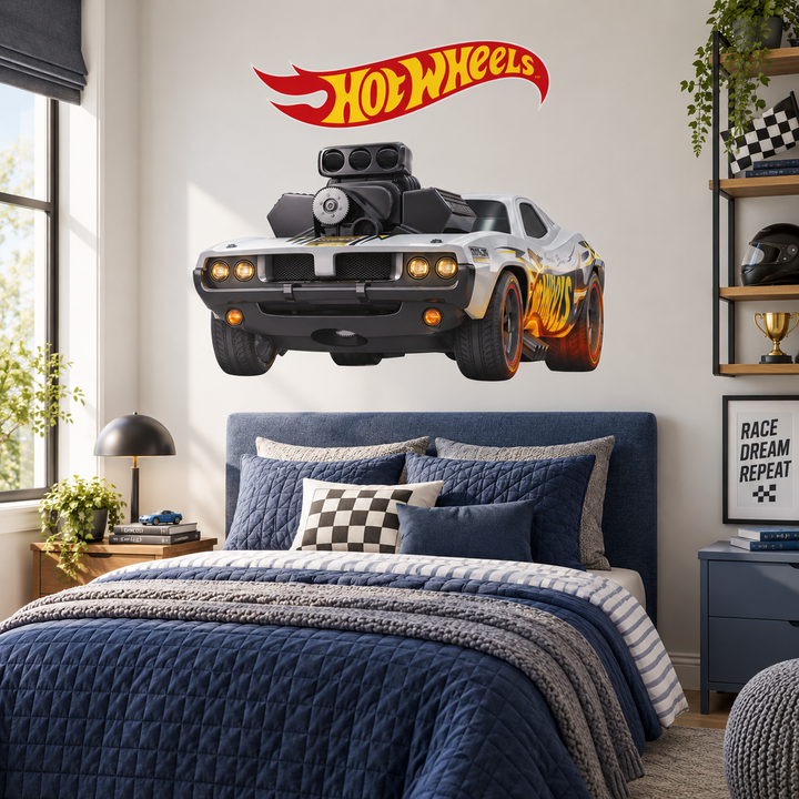 Hot Wheels: Nitro Charger Wall Sticker Kids Car Decal